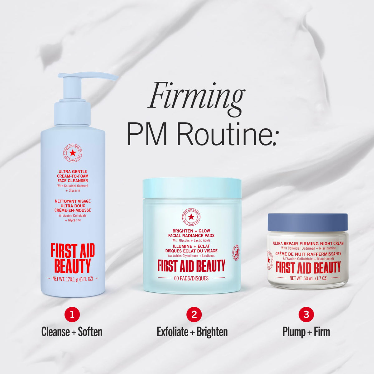 First Aid Beauty label close-up highlighting fragrance-free and clean claims