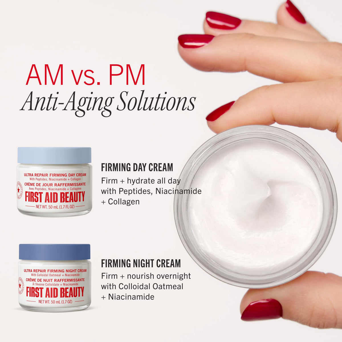 First Aid Beauty nighttime vanity scene suggesting soothing evening ritual