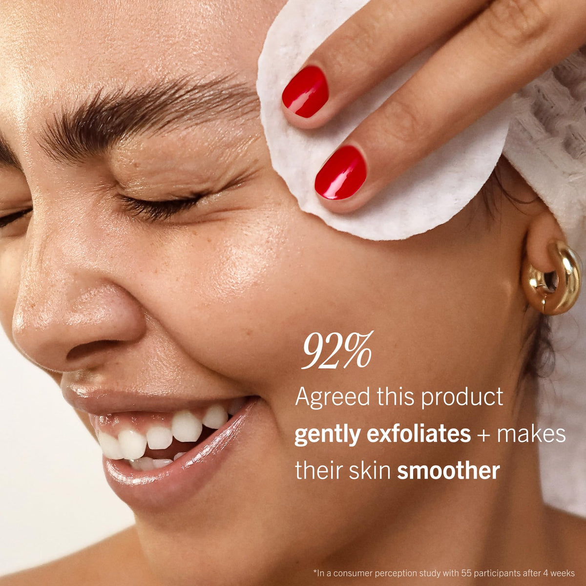 First Aid Beauty compostable packaging label close-up highlighting eco-friendly benefit