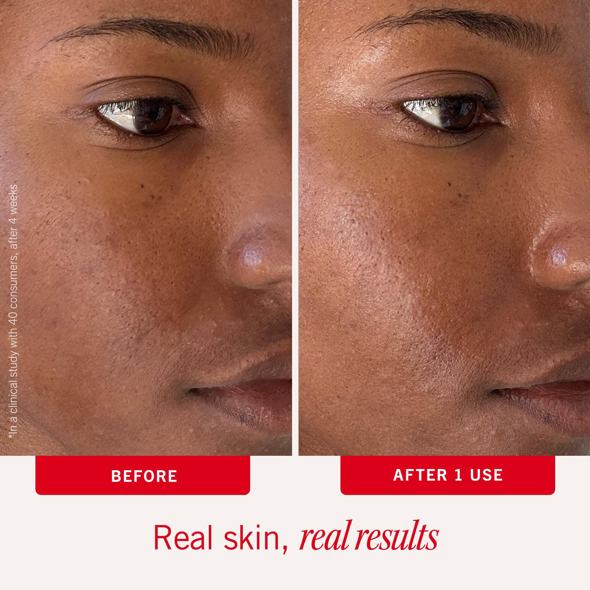 First Aid Beauty pad saturated with essence droplet showing hydrating formula benefit