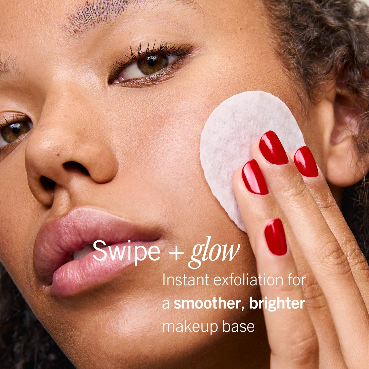 First Aid Beauty smooth pad side close-up revealing soft texture for gentle cleansing