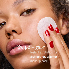 First Aid Beauty smooth pad side close-up revealing soft texture for gentle cleansing