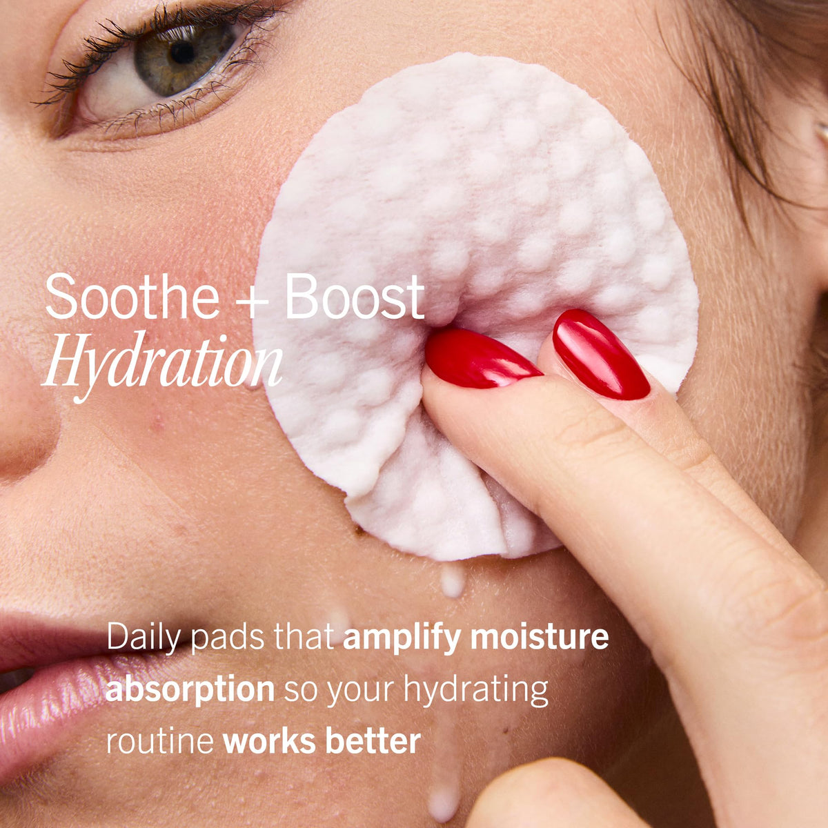 First Aid Beauty close-up of pad texture highlighting soft cushiony fabric and gentle feel