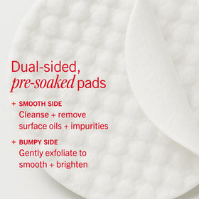 First Aid Beauty pads beside coin showing size and travel-friendly benefit