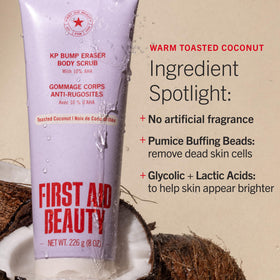 First Aid Beauty close-up of pumice beads removing dead skin gently
