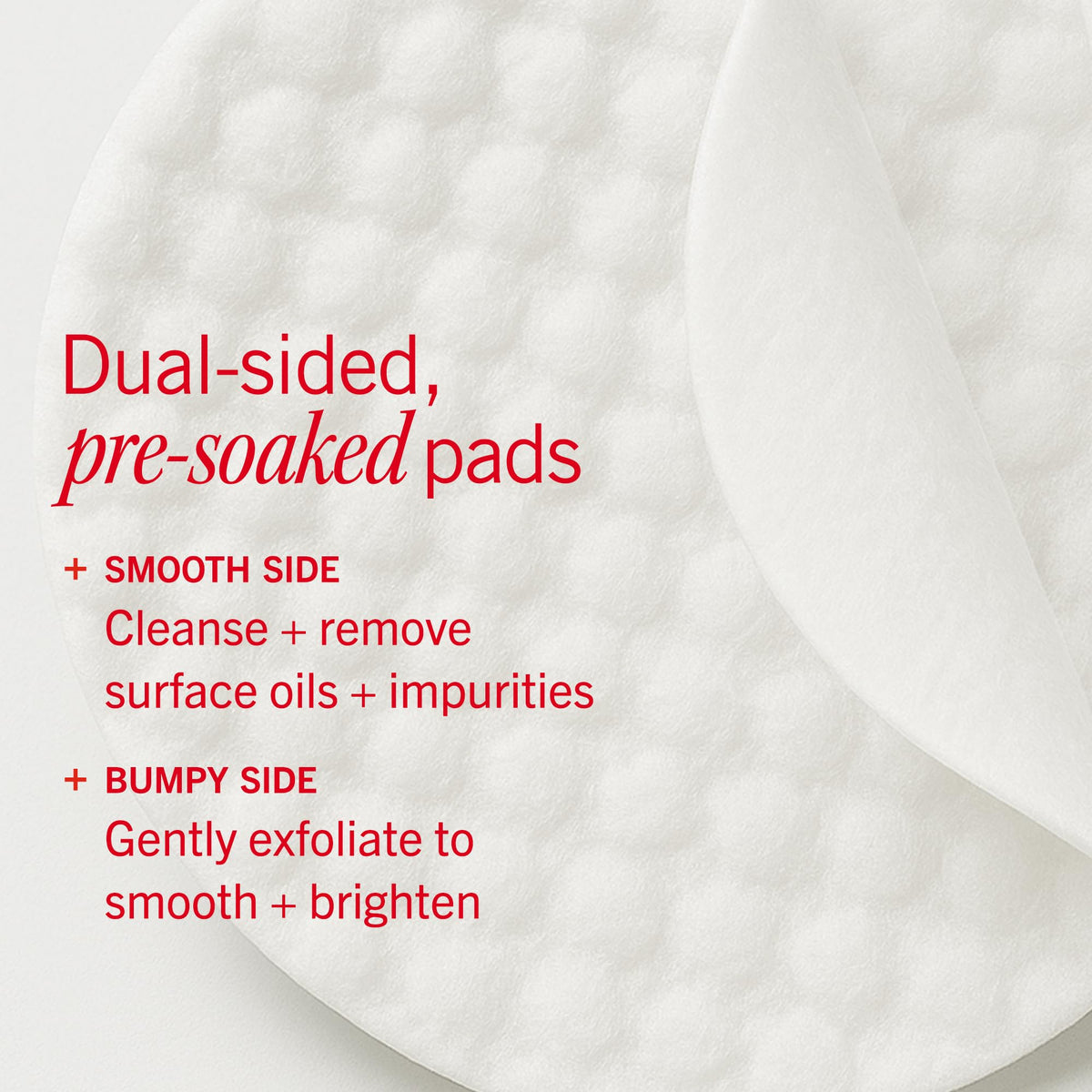 First Aid Beauty pad held in hand ready for application to skin