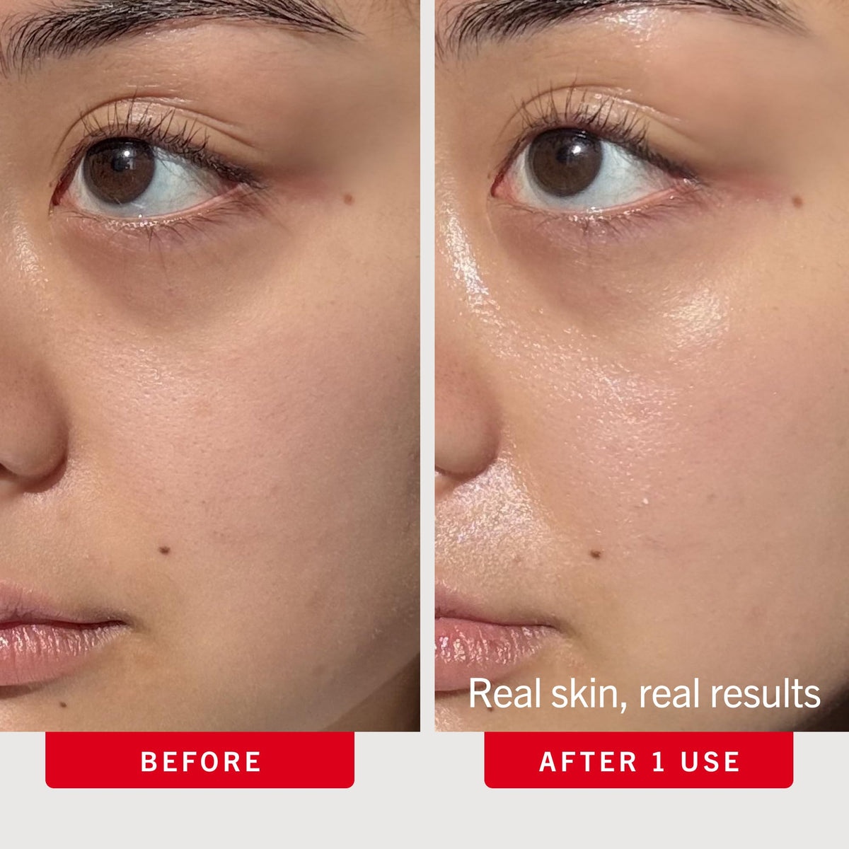 First Aid Beauty close-up label highlighting hyaluronic acid and squalane benefits