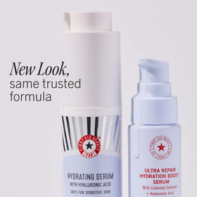 First Aid Beauty dropper dispensing hydrating serum for precise dosing