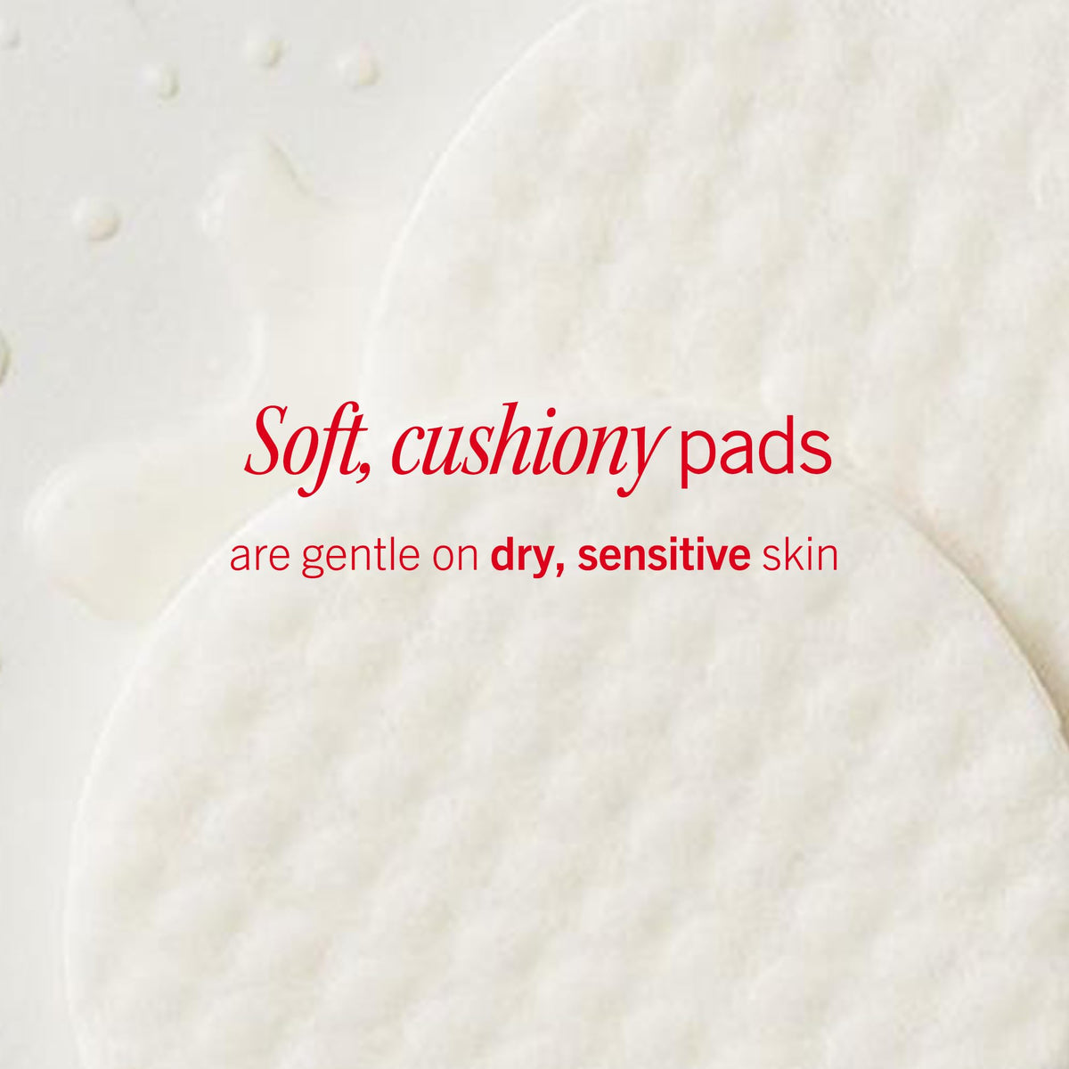 First Aid Beauty pad left on cheek as spot treatment for targeted dry area relief