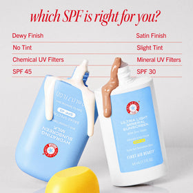 First Aid Beauty sunscreen layered under makeup showing non-pilling wear