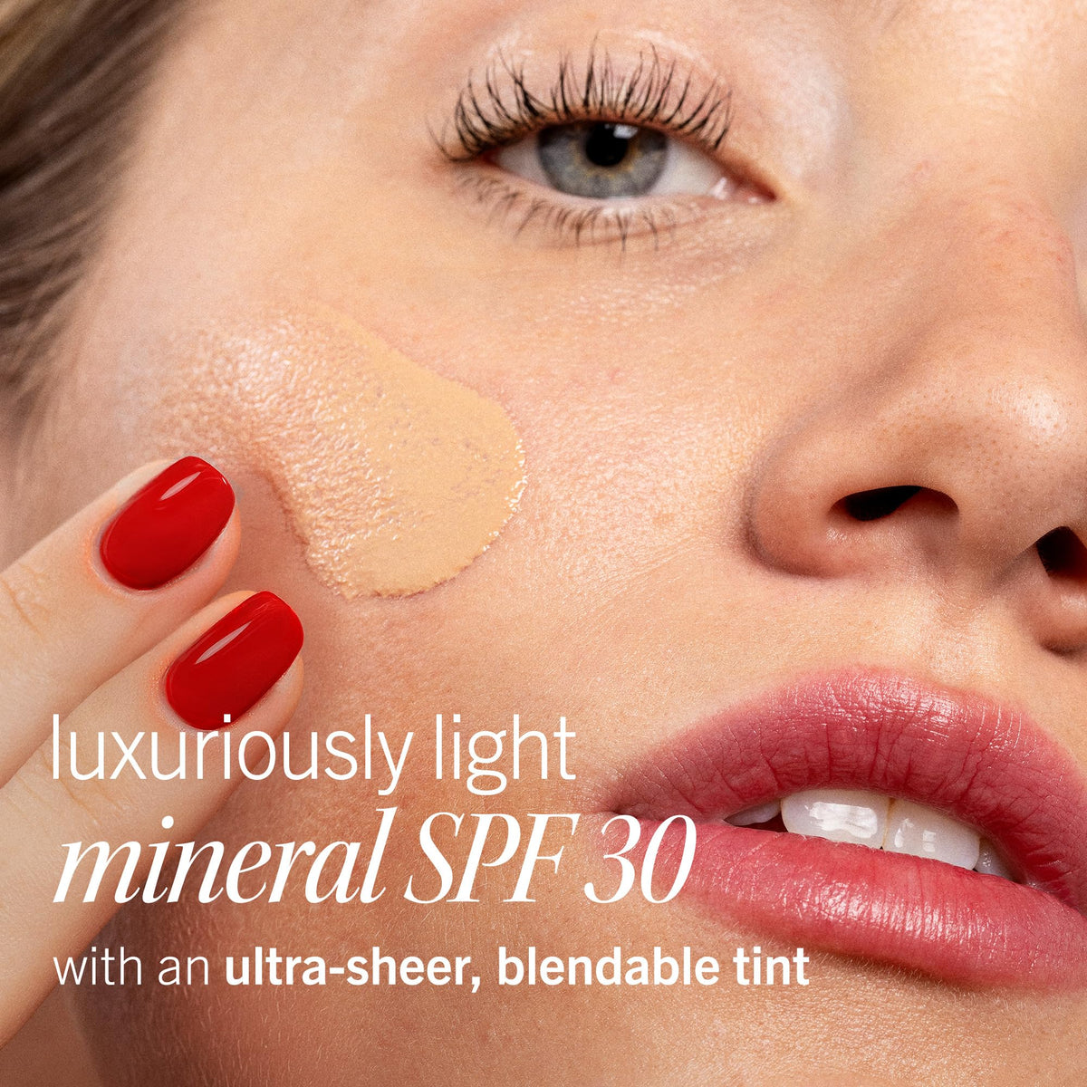 First Aid Beauty pump dispensing weightless liquid texture for easy, controlled application