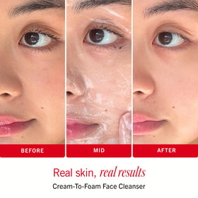 First Aid Beauty three products flatlay ideal for on-the-go sensitive skin routine