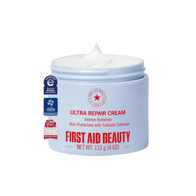 first aid beauty jar front view showing clean label and product benefits