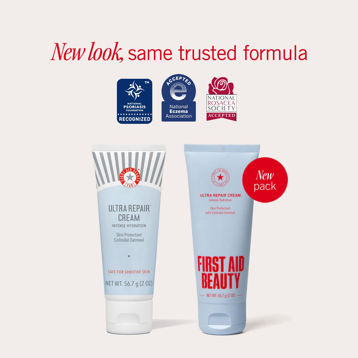 First Aid Beauty open jar whipped texture demonstrates fast-absorbing hydration