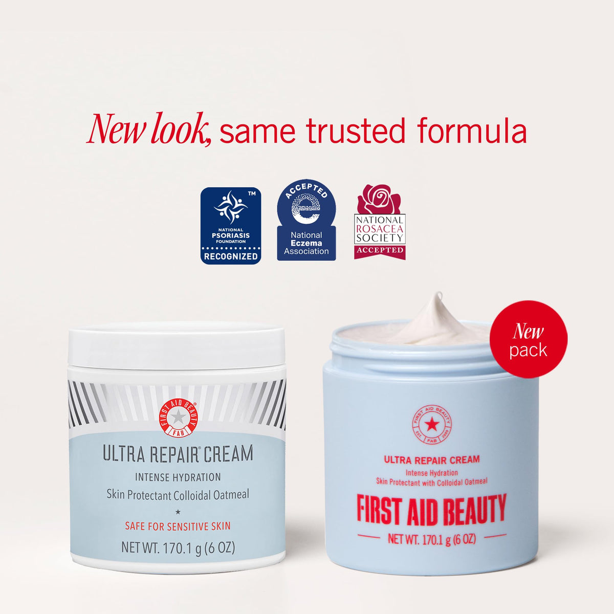 First Aid Beauty whipped cream texture close-up showing rich hydration