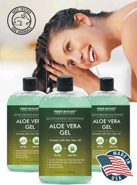 First Botany aloe gel smoothing through hair for shine and frizz control