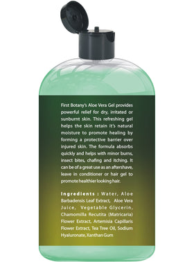 First Botany aloe gel in bathroom setting for everyday self-care routine