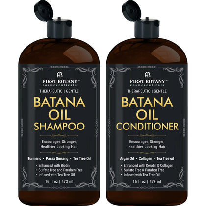 First Botany front packaging showing shampoo and conditioner, clear product benefits