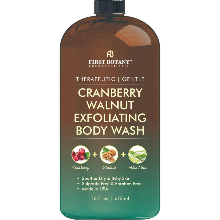 First Botany front bottle view showing label and cranberry walnut scent benefits