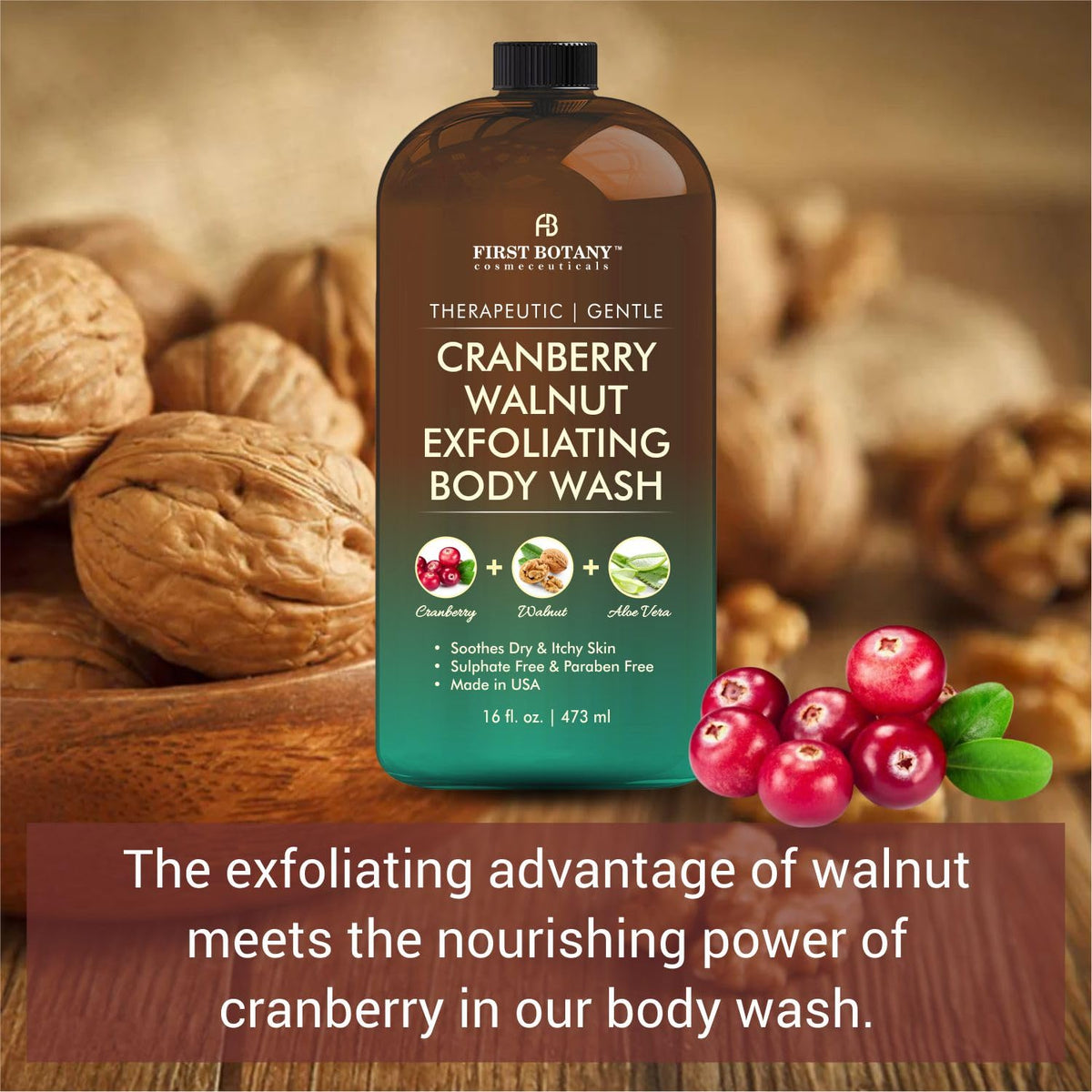 First Botany ingredients label view showcasing natural botanicals and clarity