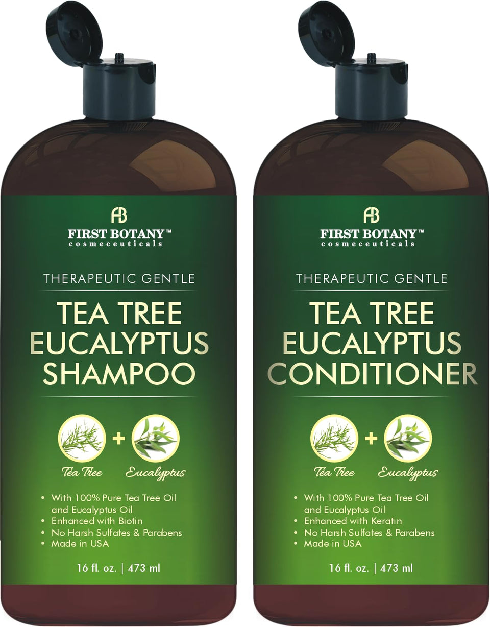 First Botany front packaging showing shampoo and conditioner, promotes refreshing scalp care