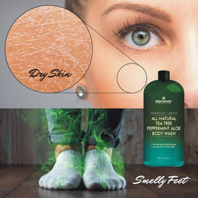 First Botany being used in shower to cleanse sweaty skin