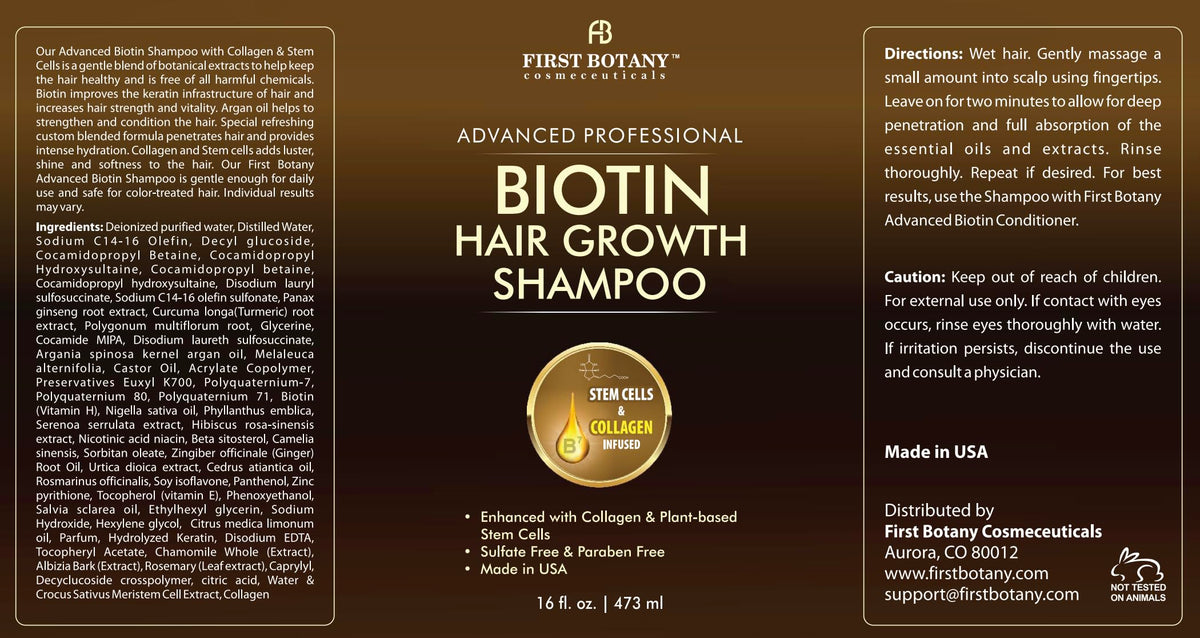 First Botany conditioner applied to hair ends to repair and add shine