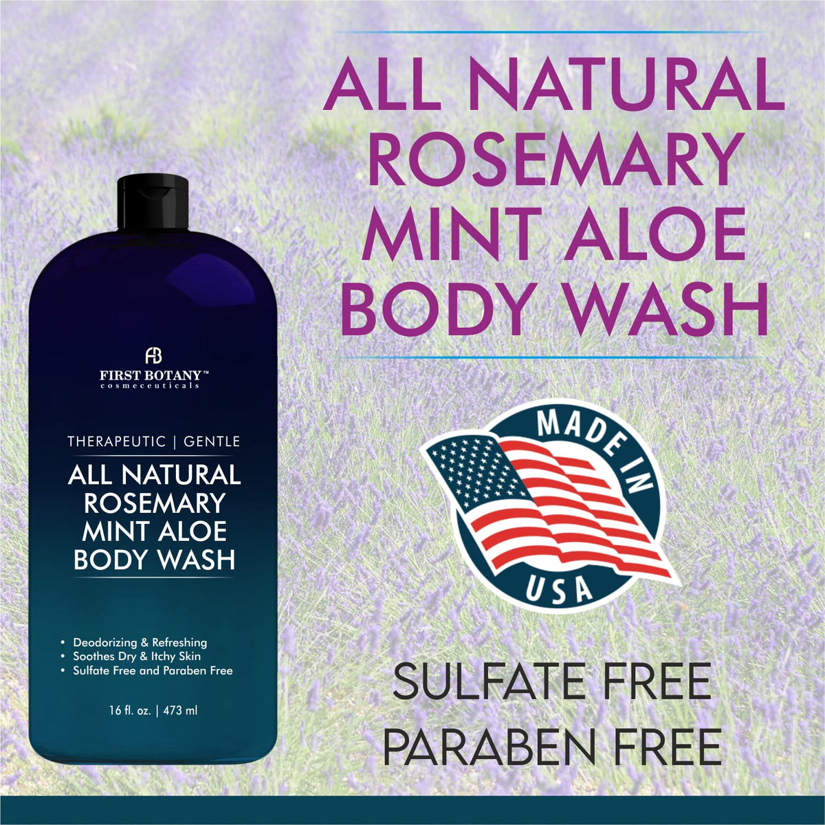 First Botany bottle staged in bathroom setting conveying refreshing ritual