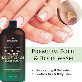 First Botany pump and label close-up highlighting ingredient claims