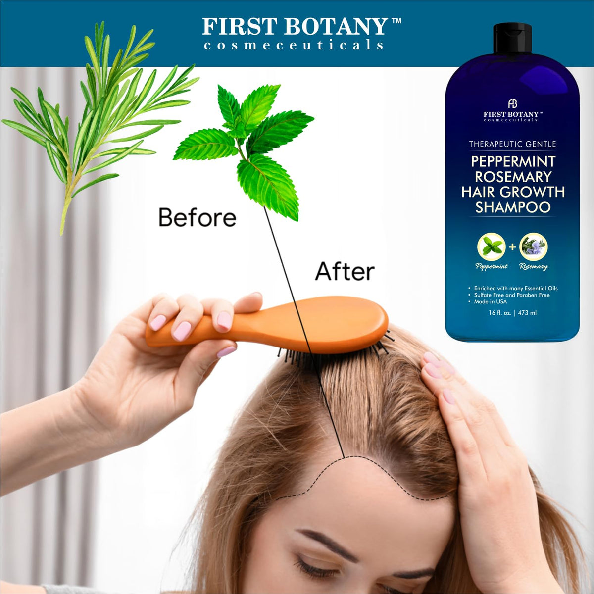 First Botany shampoo foam close-up showing gentle clarifying texture