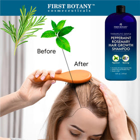 First Botany shampoo foam close-up showing gentle clarifying texture
