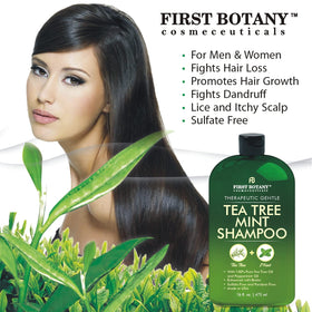 First Botany shampoo on bathroom shelf indicating daily routine convenience benefit