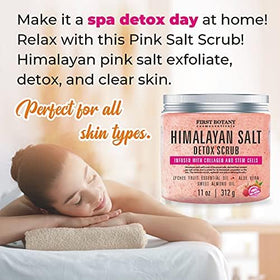 First Botany close-up of pink Himalayan salt texture showing mineral-rich exfoliant