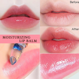 firstfly model applying balm outdoors, demonstrates color change and natural look
