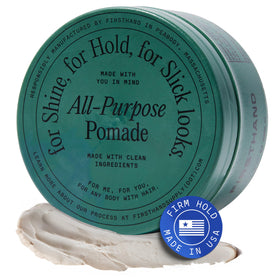 Firsthand pomade front jar showing label and 3oz size benefit clarity
