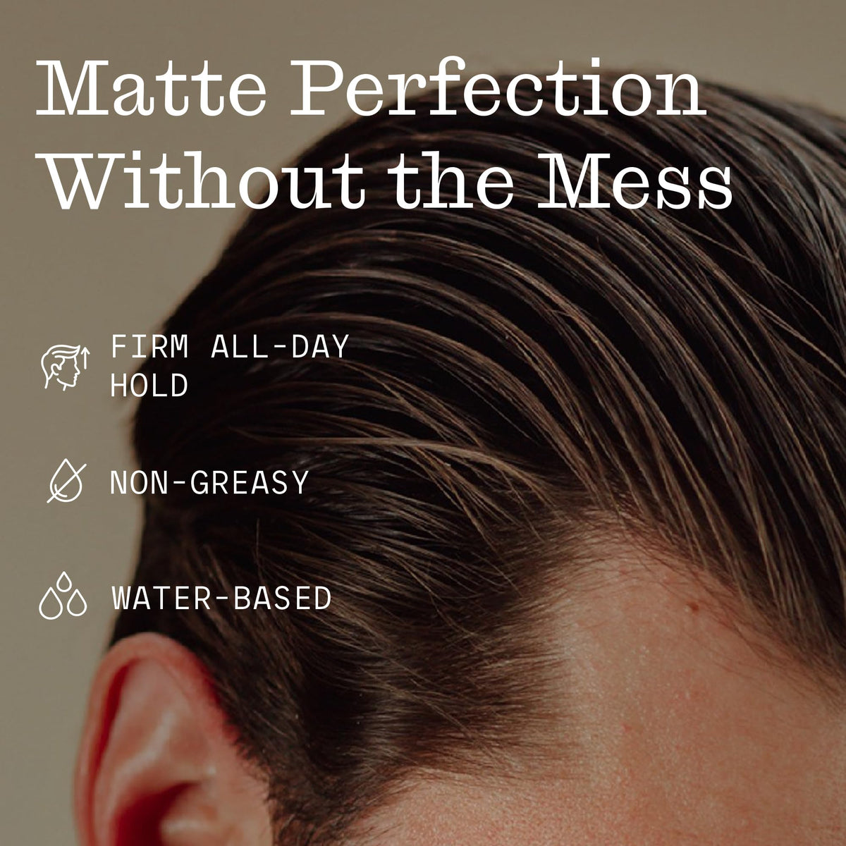 Stylist applying Firsthand clay to dry hair for texture and strong hold benefit
