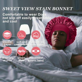 FIRSTPELLA size comparison showing bonnet capacity for thick hair