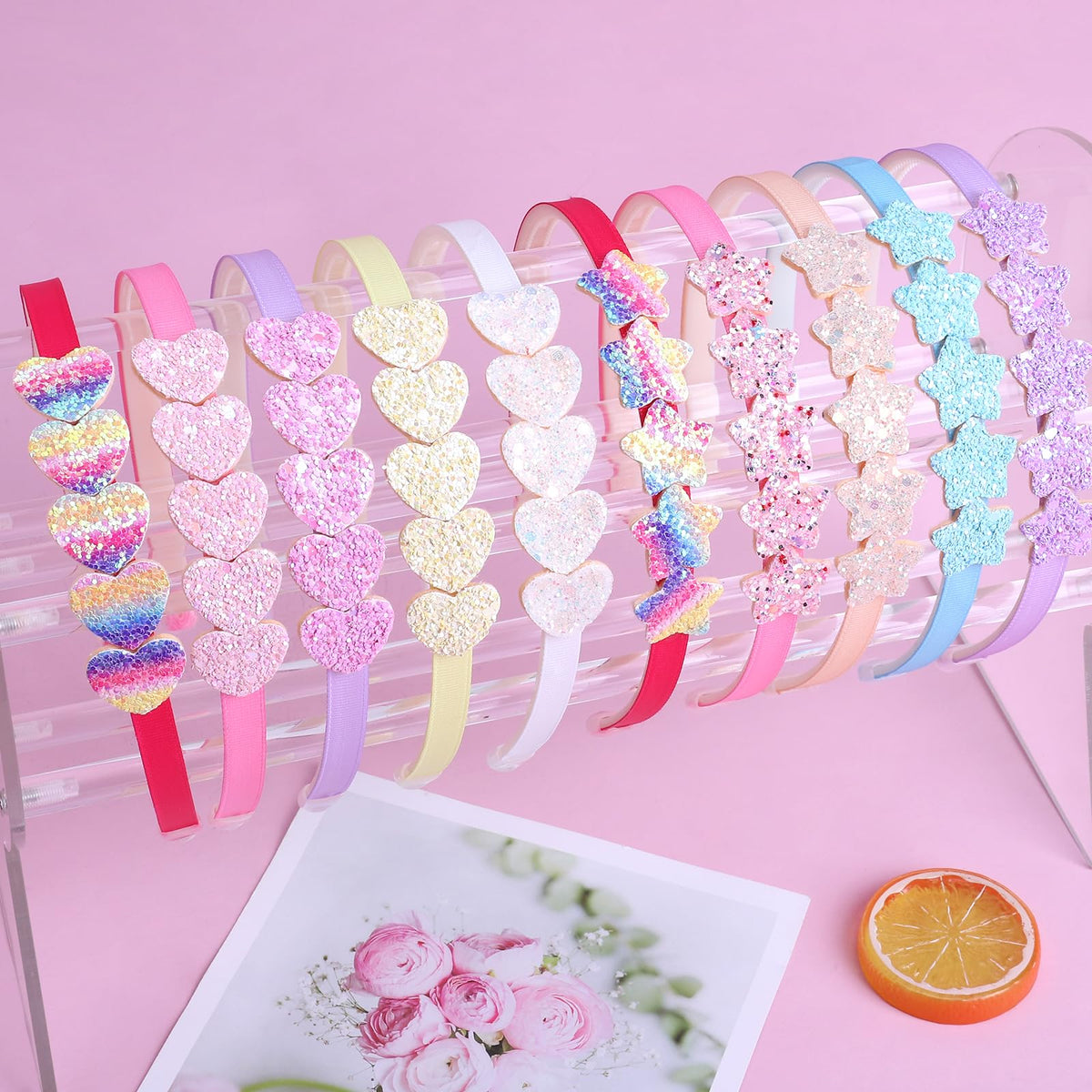 Fishdown decorative bows and shapes displaying hearts and stars for playful style benefit