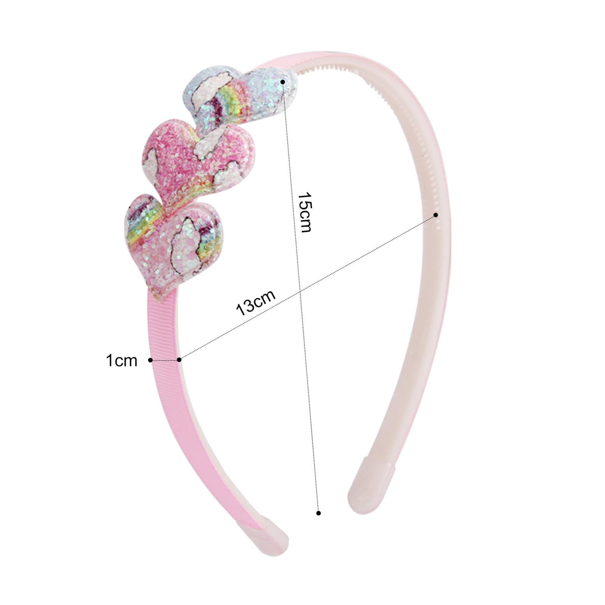 Fishdown headband next to ruler showing toddler size and wearable scale