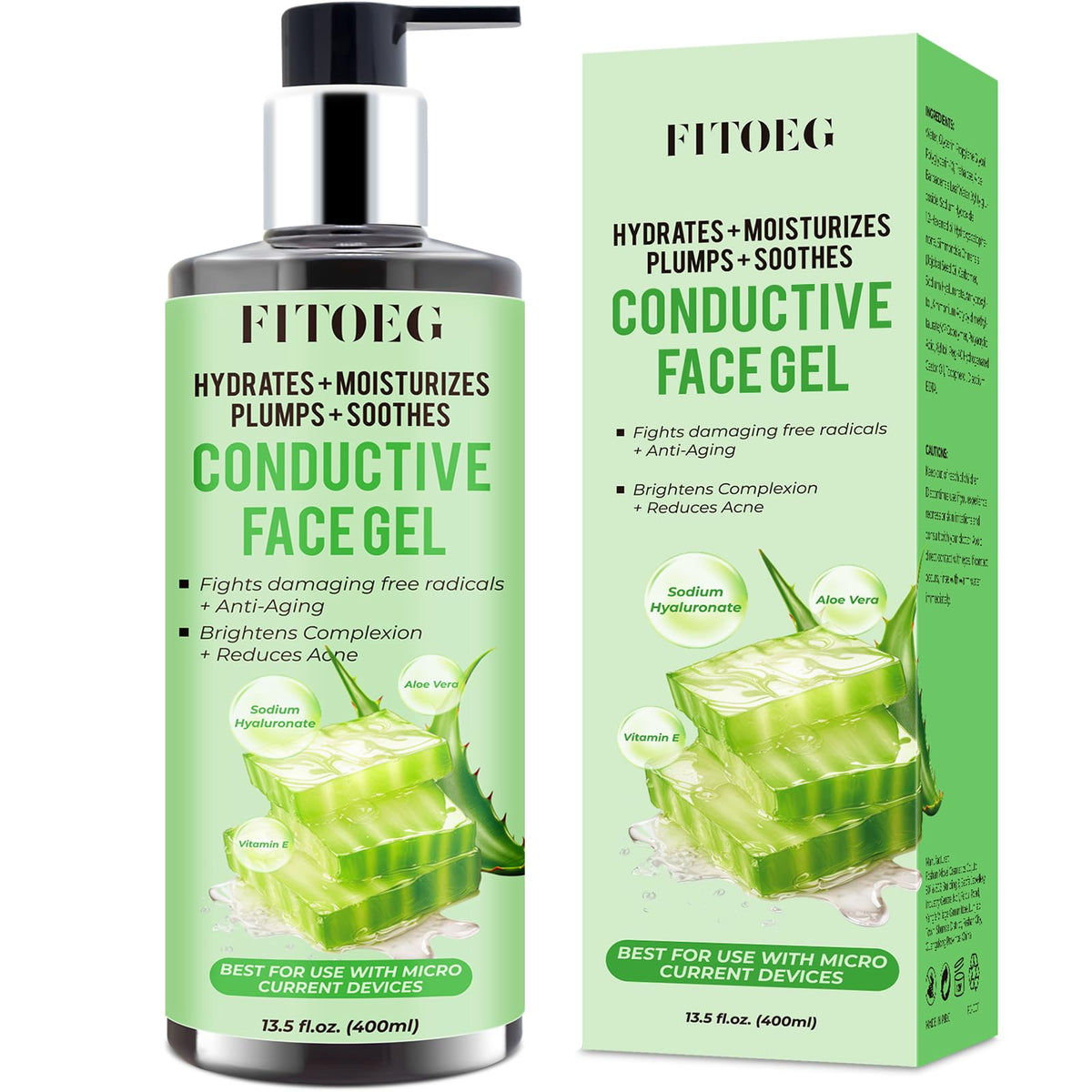 FITOEG front bottle showing large 13.5 oz size and clear label for value
