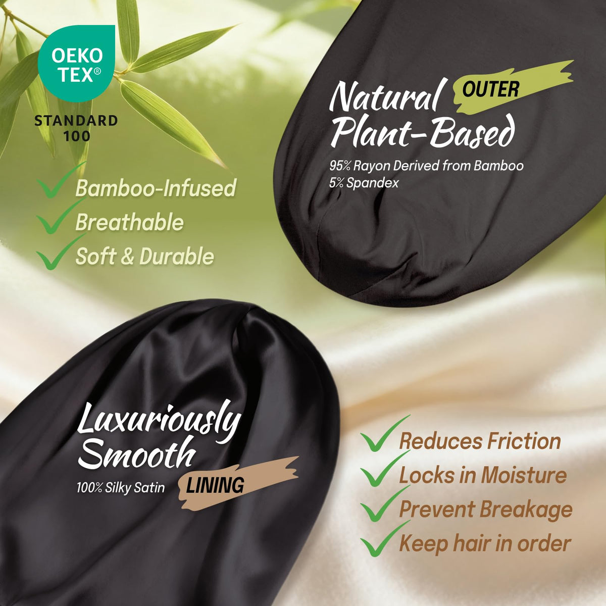 Fittia in use with dreadlocks demonstrating overnight hair protection