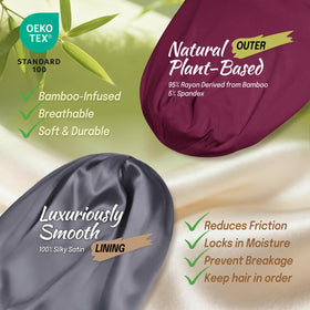 Fittia satin inner lining close-up reducing friction and preserving moisture