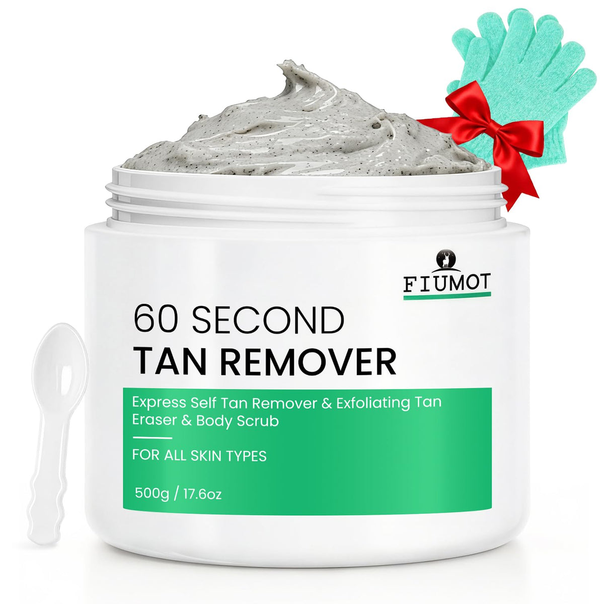 FIUMOT front packaging showing kit and benefits for quick tan removal