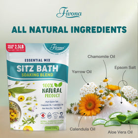 FIVONA botanical ingredients arranged to show natural oils and calming benefit