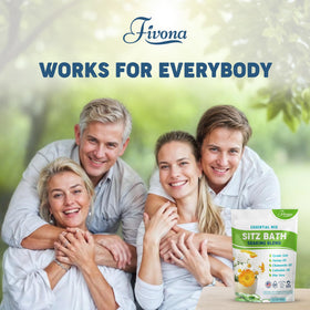FIVONA dissolved solution texture showing gentle, clear soak for sensitive skin