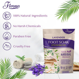 FIVONA lavender sprigs with jar creating a calming spa ambiance