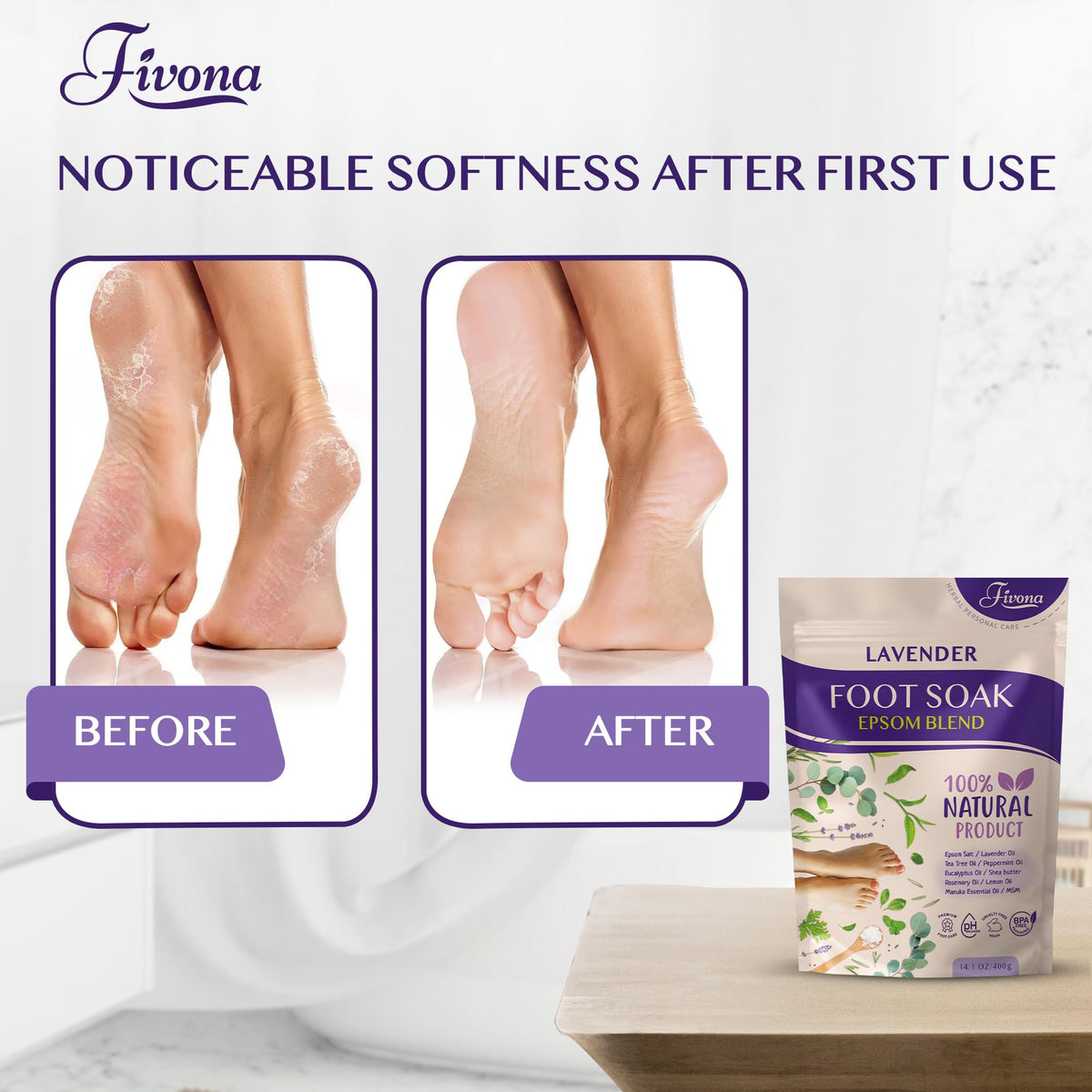 FIVONA shea butter and botanicals highlighting moisturizing action