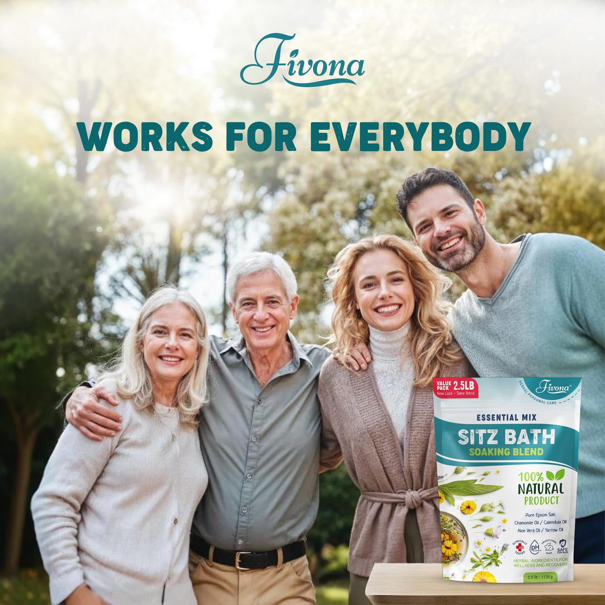 FIVONA used with a sitz bath seat showing targeted perineal soaking relief