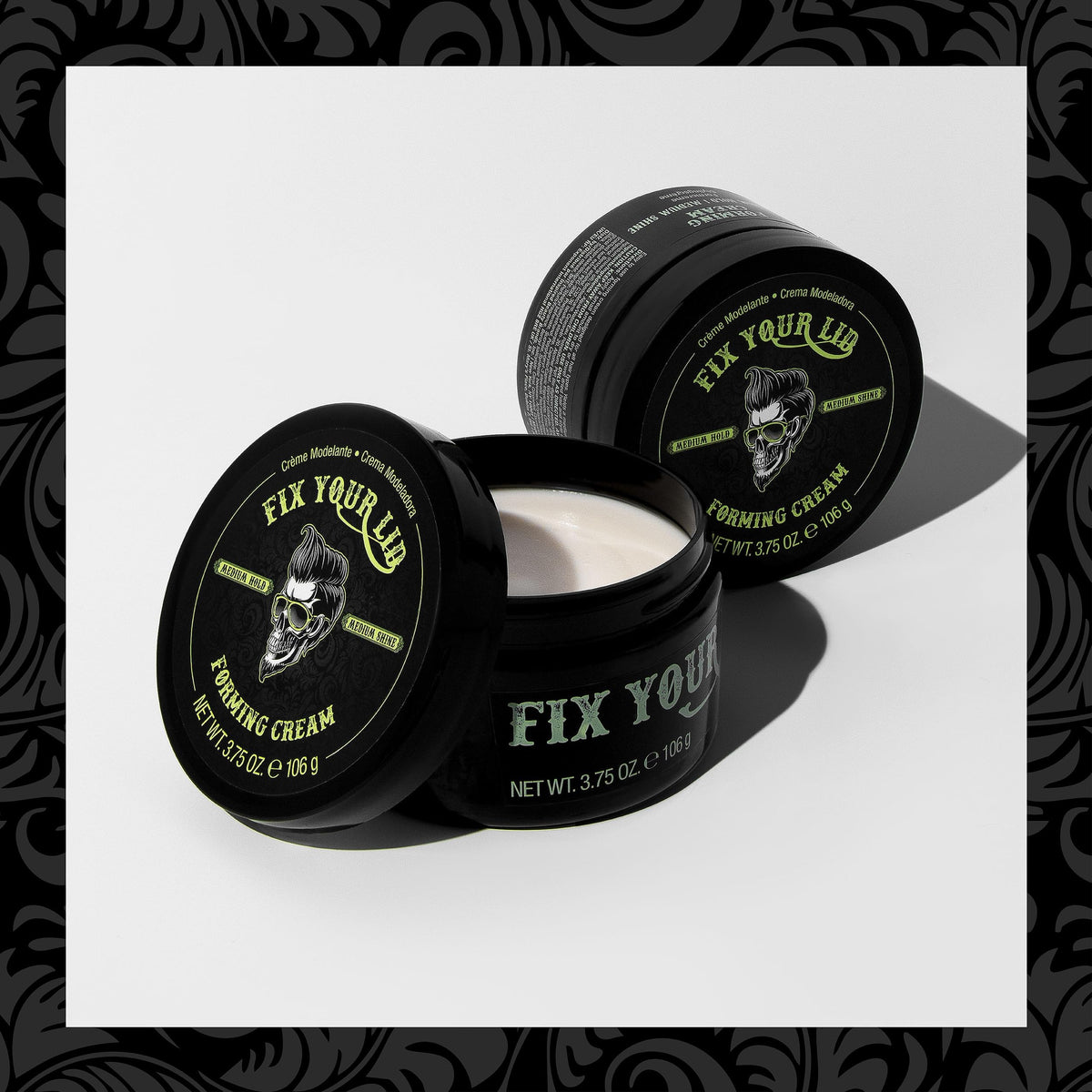 Fix Your Lid applying cream to hair with fingertip control for styling benefit
