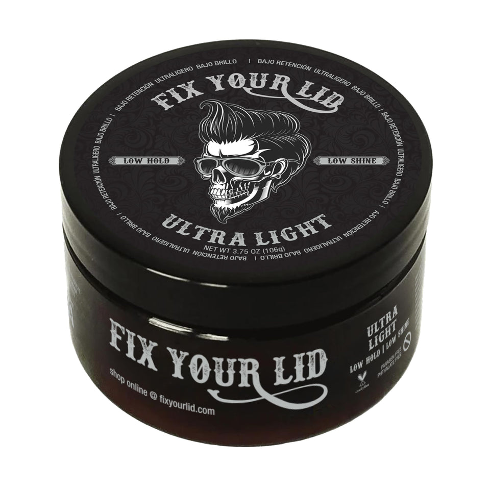 Fix Your Lid front jar view showing compact travel-friendly packaging and clear label